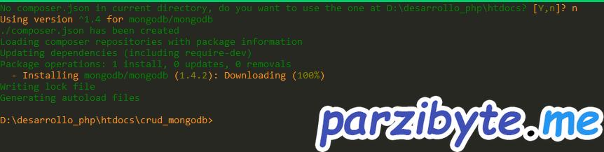 Instalar librería de MongoDB en PHP