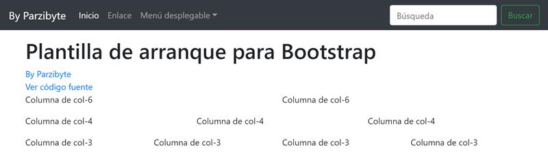 Plantilla inicial de Boostrap 4 (starter template)