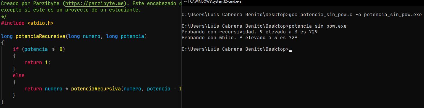Elevar número en C (potencia) sin usar pow