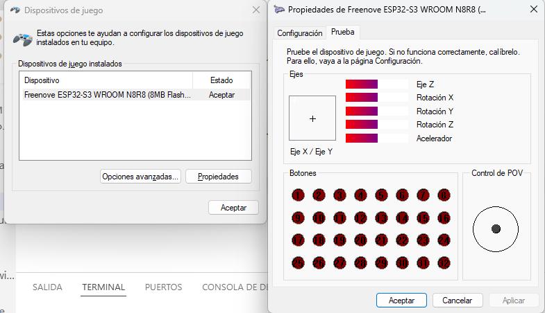 ESP32-S3 como Joystick en Windows
