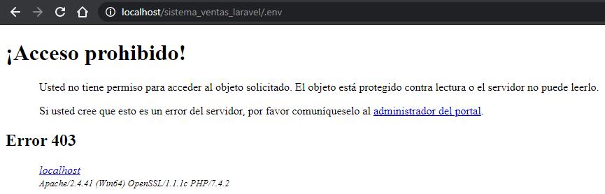 Proteger directorio raíz de Laravel con Apache