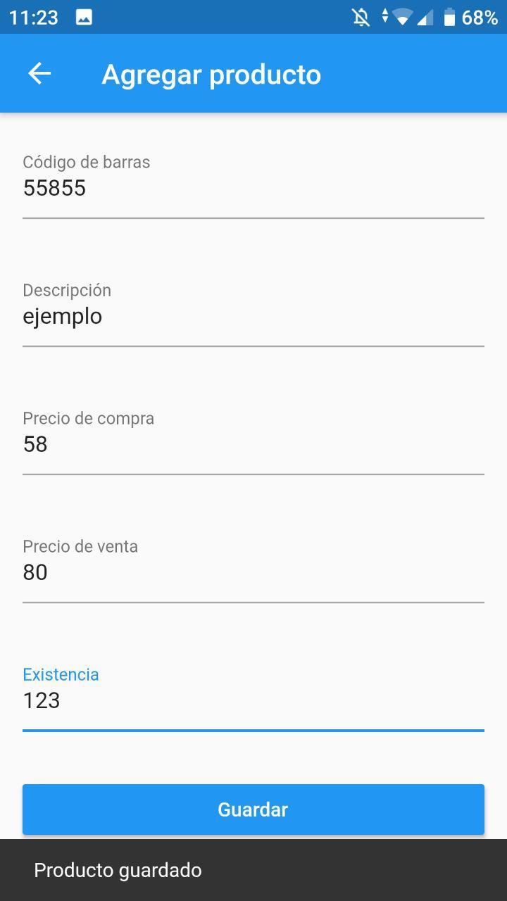 Registrar nuevo producto