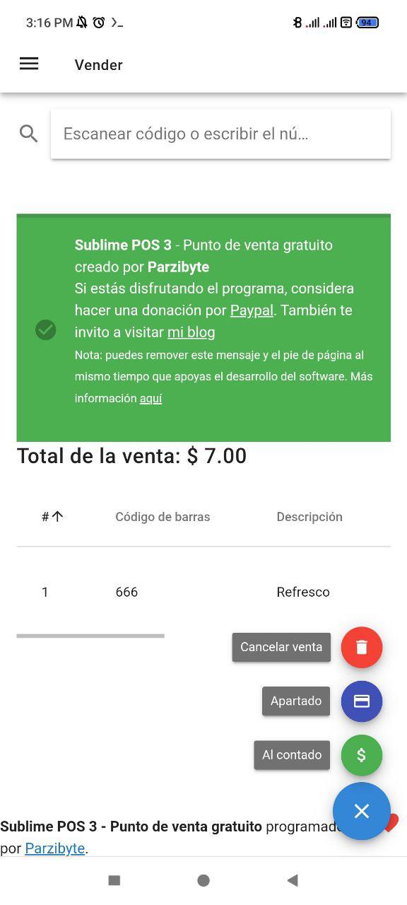 Vender productos directamente desde el teléfono, ya sea al contado o apartado