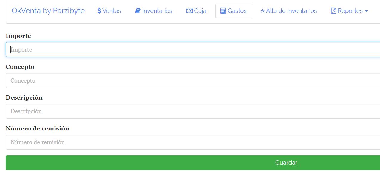 Registrar gastos e ingresos en pdv open source
