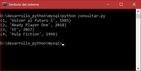 Consultar registros de MySQL con Python 3
