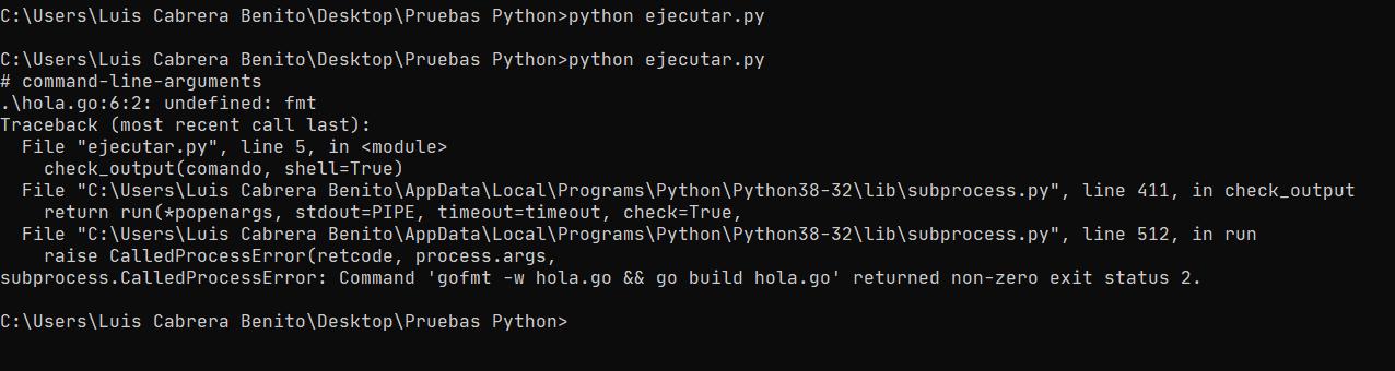 Ejecución de comandos en Python usando check\_output