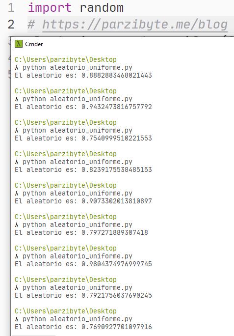Generar números aleatorios en Python - Números flotantes