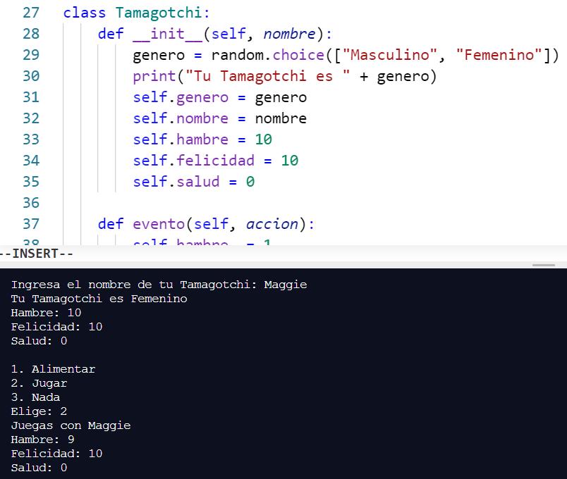 Tamagotchi en Python - Simulación de mascota virtual con POO