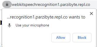 Solicitud automática de acceso al micrófono para reconocimiento de voz con JS