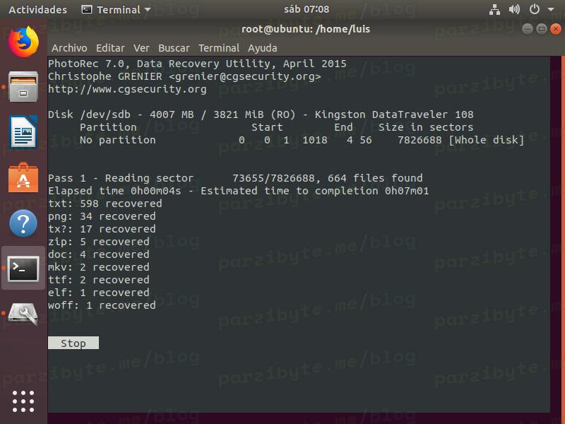 6 - Recuperando datos con Photorec