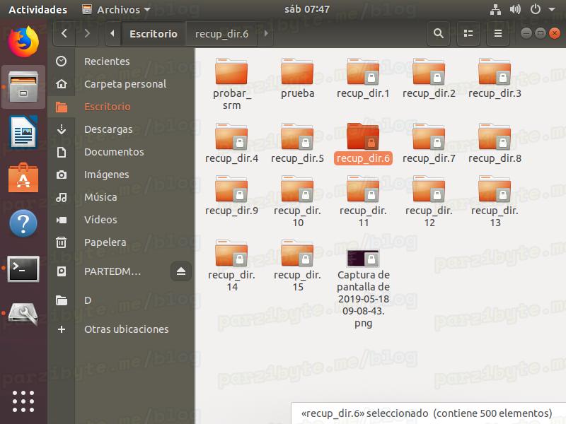8 - Explorar archivos y carpetas recuperadas
