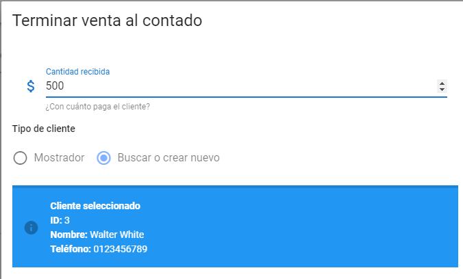 Cliente recién registrado