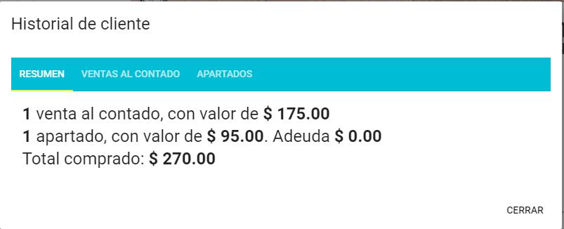 Resumen de cliente