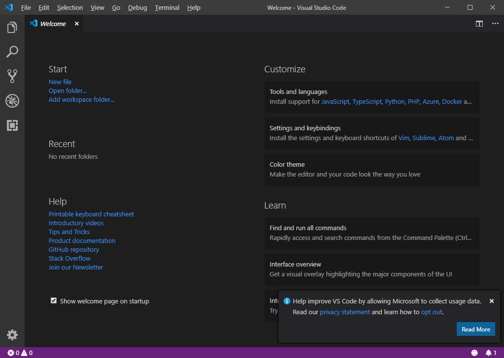 Visual Studio Code limpio y reseteado