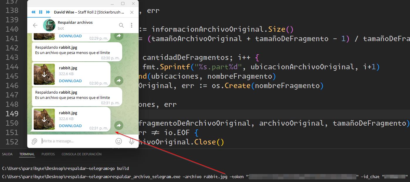 Respaldar archivo con Telegram - Modo de uso de Bot para hacer backup