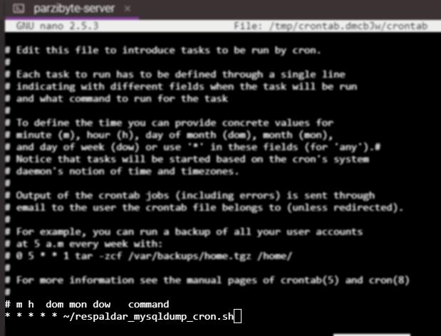 Agendar ejecución de script en crontab