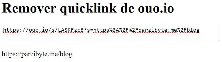 Quitar quicklink de ouo (saltar ouo)