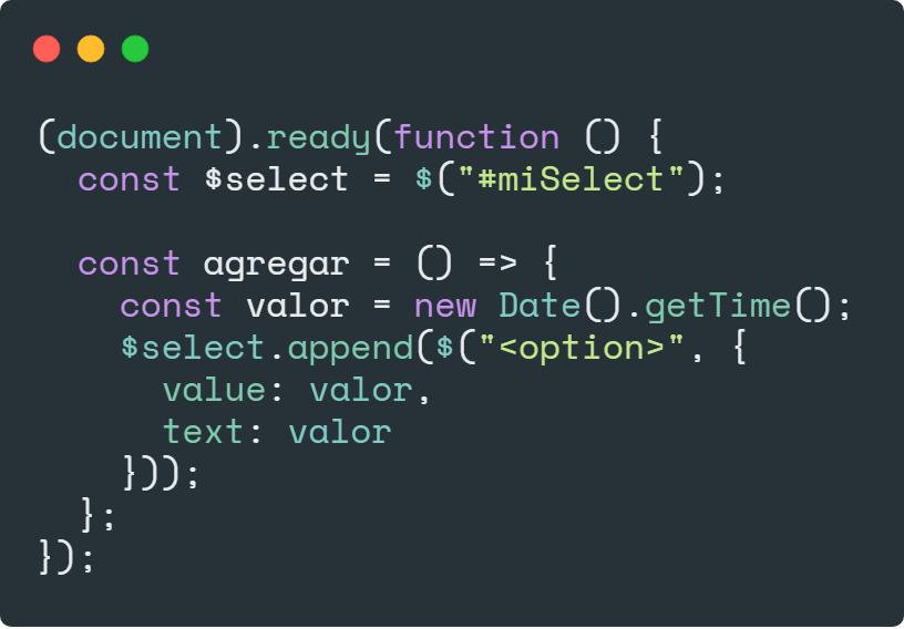 jQuery y select - Manipular elemento HTML