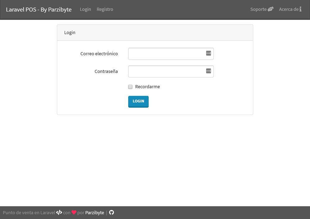 Iniciar sesión en sistema de ventas Laravel y Bootstrap