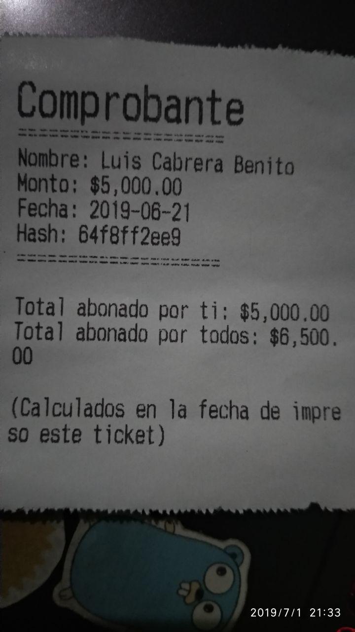 Comprobante de pago