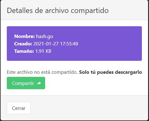 Archivo todavía no compartido