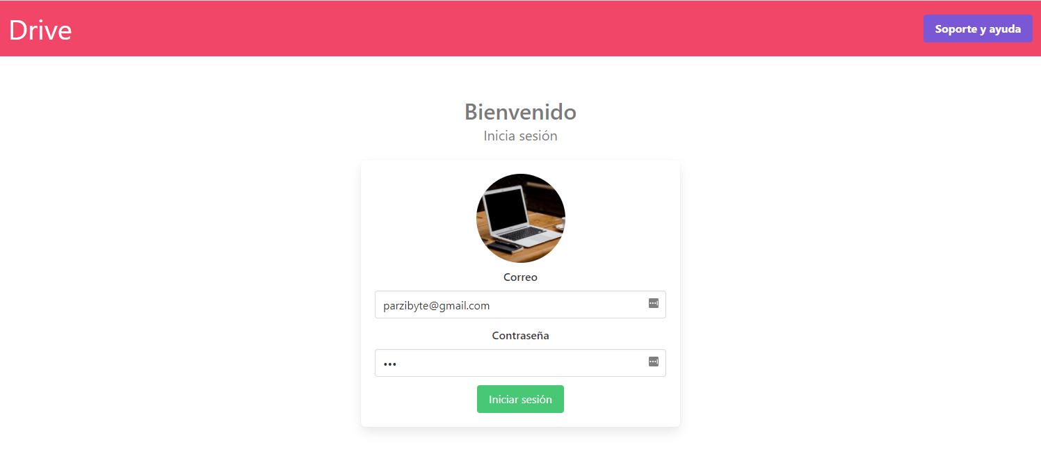 Iniciar sesión en sistema de alojamiento de archivos con PHP