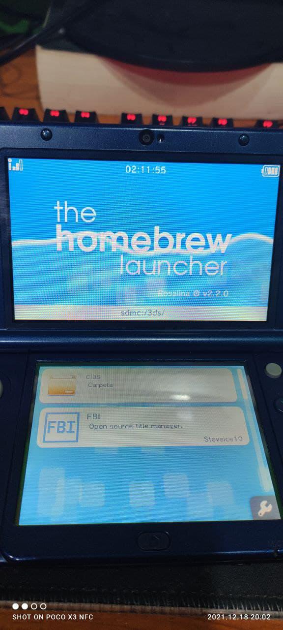 the homebrew launcher para instalar FBI en 3ds