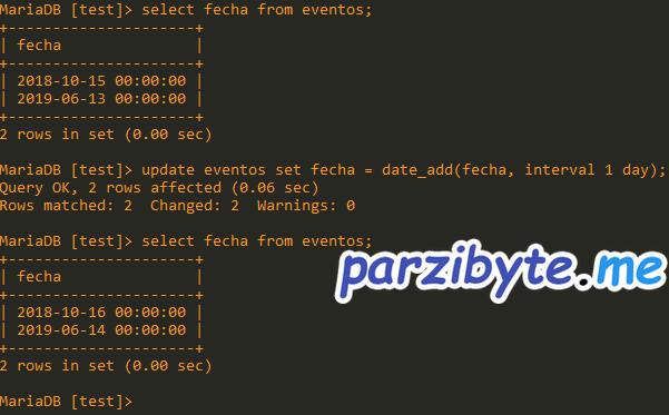 Usar date\_add en MySQL para actualizar tabla