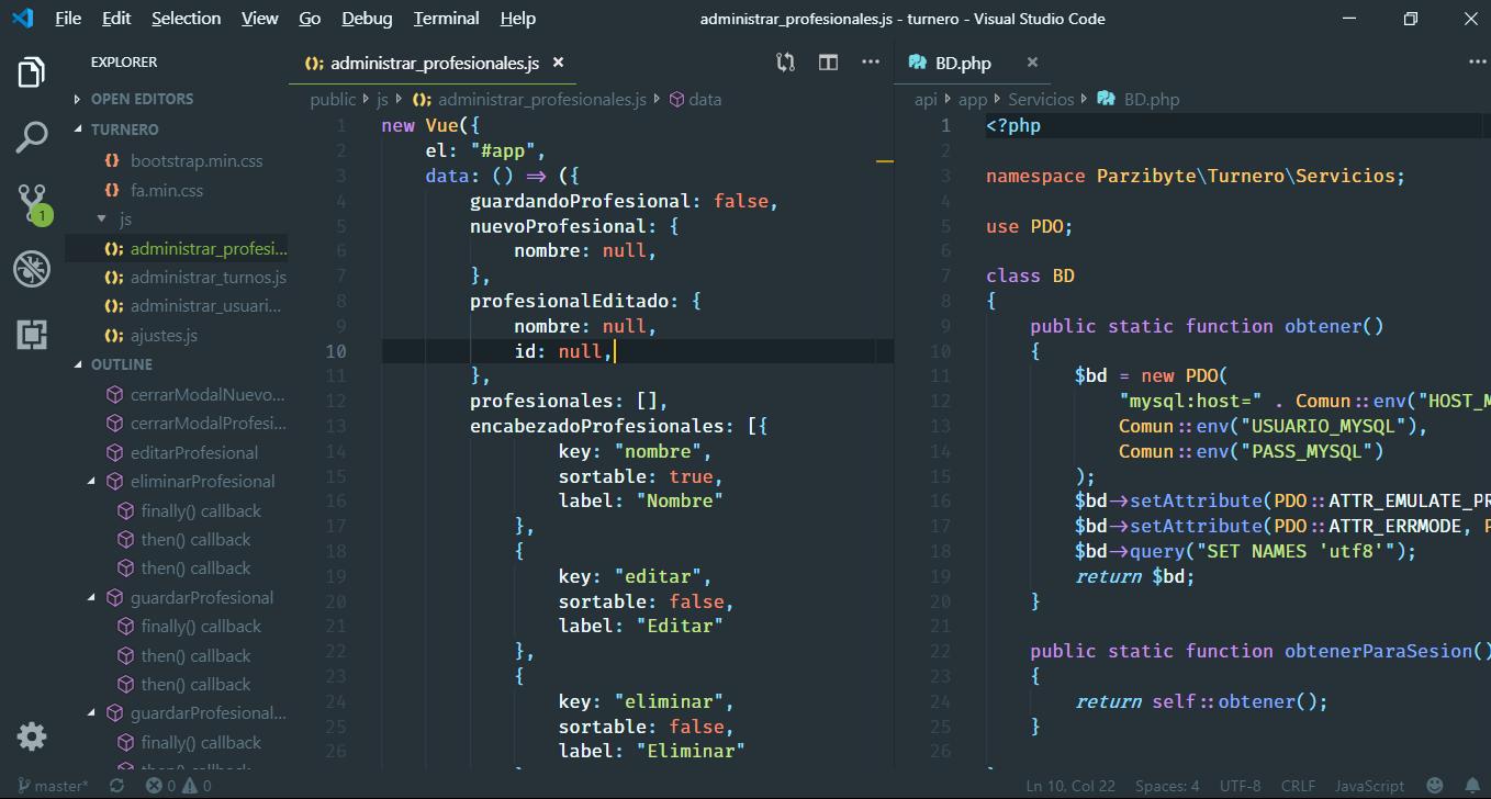 Material Theme en VSCode