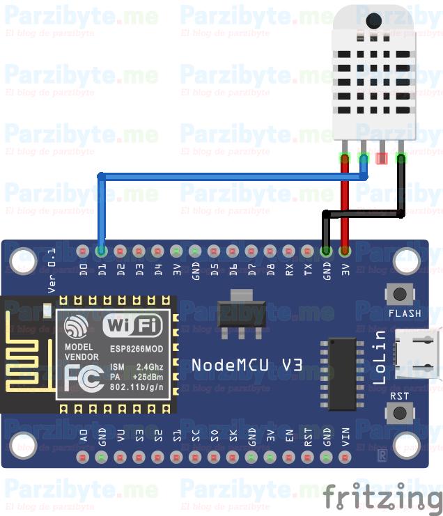 ESP8266 con DHT22 para enviar temperatura y humedad a PHP