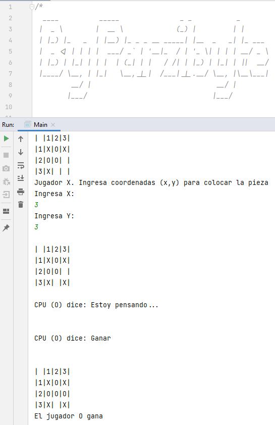 Hacer que CPU elija coordenadas para el juego de Gato en Java