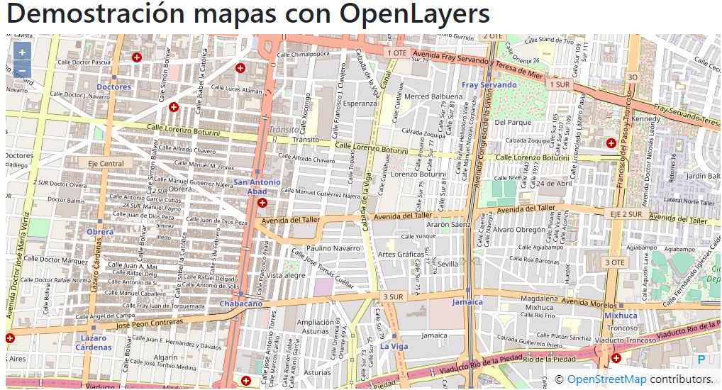 Montando mapa con zoom y centrado en coordenadas