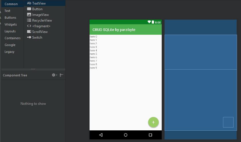 Actividad principal con FAB y RecyclerView