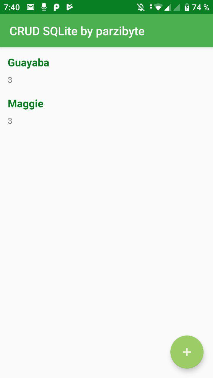 CRUD de SQLite con Android - Mascotas