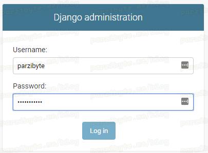 Inicio de sesión en Django Admin