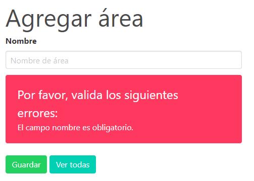 Validación de formulario con Laravel