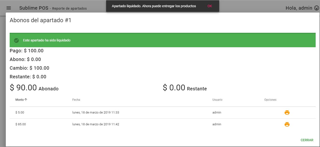 Apartado liquidado