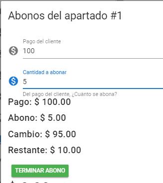 Realizar abono a apartado - Sublime POS 3