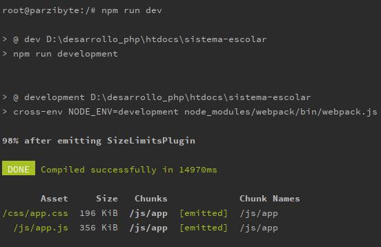 Compilando componentes para usar Vue con Laravel