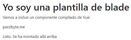 Montando componente de Vue en app de Laravel