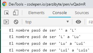 Demostración de watch en vuejs 2