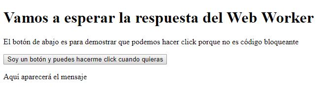 Web Worker trabajando en segundo plano