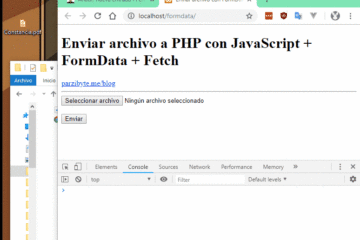 Subir archivos con JavaScript, fetch y FormData a PHP