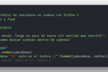 Usar find e index para buscar posición de carácter en cadena con Python 3