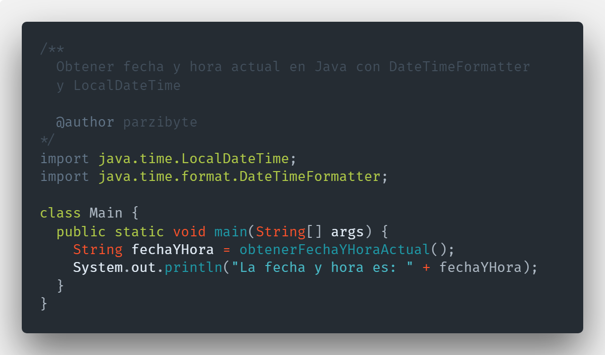 Obtener Y Formatear Fecha Y Hora Actual En Java Parzibytes Blog 0133