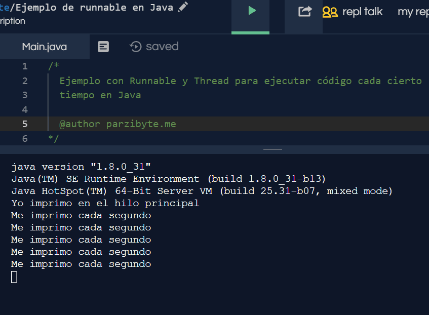 Runnable y Thread en Java - Ejecutar código cada cierto tiempo