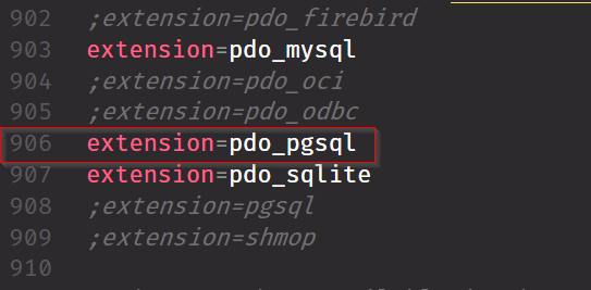 Extensión pdo_pgsql en PHP
