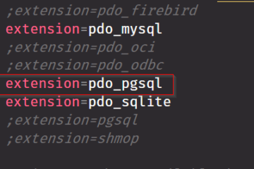 Extensión pdo_pgsql en PHP