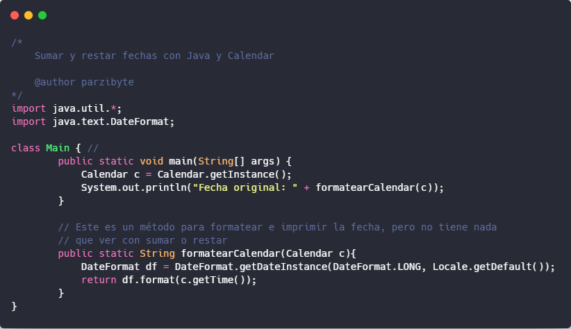 Java y Calendar - Operar con fechas, sumar y restar