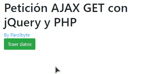 AJAX con jQuery y PHP - Obtener HTML con get